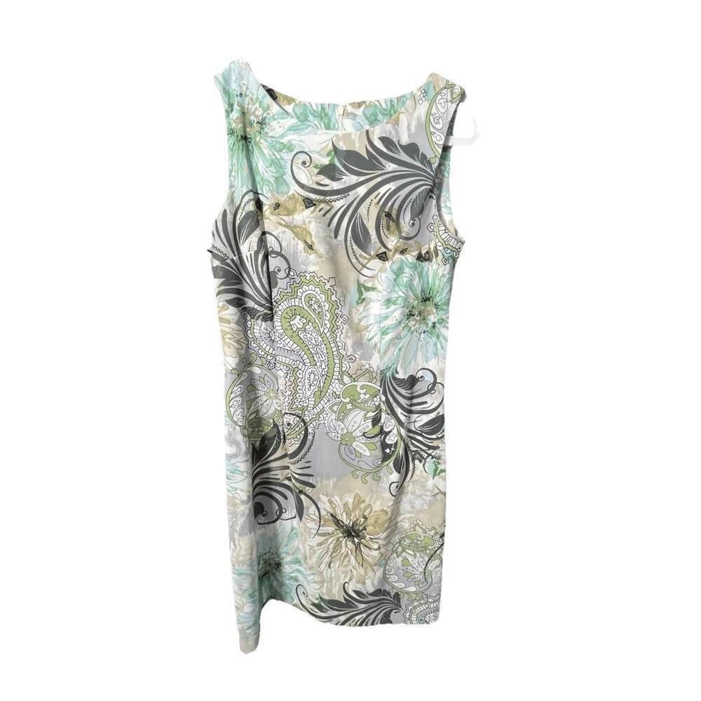 Dressbarn Multi-Floral Sleeveless Business Casual Sheath Dress Sz 6